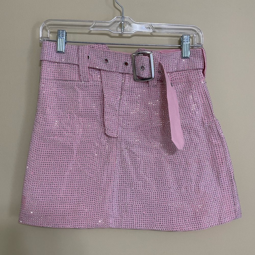 Pink Rhinestone Skirt
